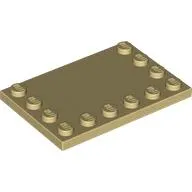 Plate Special 4 x 6 with Studs on 3 Edges