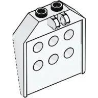 Hinge Panel 1 x 4 x 3 2/3 with 6 holes, 2 studs on top, Locking 2 Fingers