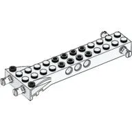 Technic Brick Special 12 x 2 with 2 Side and 2 End Pins, Technic Holes, and 4W Flared End