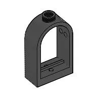 Window 1 x 2 x 2 2/3 with Rounded Top