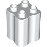 Duplo Brick 2 x 2 x 2 with Indented Sides (Tree Trunk)