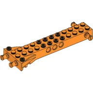 Technic Brick Special 12 x 2 with 2 Side and 2 End Pins, Technic Holes, and 4W Flared End