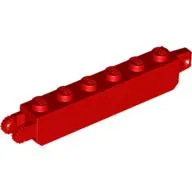 Hinge Brick 1 x 6 Locking with 1 Finger Vertical End and 2 Fingers Vertical End, 9 Teeth