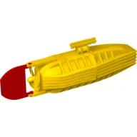 Motor, Boat Propeller and Rudder, 14 x 4 x 4, 4-Blade Propeller [Complete Assembly]