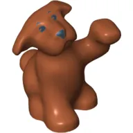 Animal, Dog, Puppy Raised Paw with Face Print