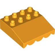 Duplo Roofpiece Slope 33 4 x 4 with Awning Overhang with 9 Bottom Tubes
