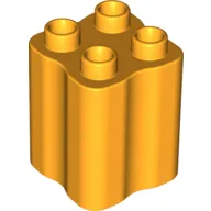 Duplo Brick 2 x 2 x 2 with Indented Sides (Tree Trunk)