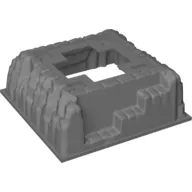 Baseplate Raised 16 x 16 No Studs with Cross Opening and 4 Holes