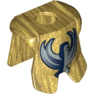 Minifig Neckwear Armor Breastplate with Leg Protection, King Jayko Silver & Black Hawk Print