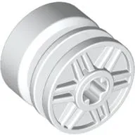 Wheel 18mm x 14mm with Axle Hole, Fake Bolts and Shallow Spokes