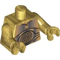 Torso Metal Plates and Concentric Circles Print (C-3PO), Pearl Gold Arms and Hands