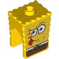 Minifig Head Special, SpongeBob with Tongue Out Print