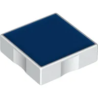 Duplo Tile 2 x 2 with Shape Blue Square Print