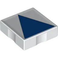 Duplo Tile 2 x 2 with Shape Blue Isosceles Triangle Print