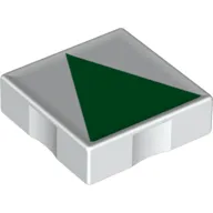 Duplo Tile 2 x 2 with Shape Green Isosceles Triangle Print