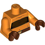 Torso Strap Top and Belt Print (Ahsoka Tano), Orange Arms, Reddish Brown Hands