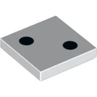 Tile 2 x 2 with 2 Black Dots Print