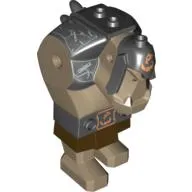 Body Giant, Fantasy Era Troll with Black Armor Pattern, Copper/Silver Decorations print