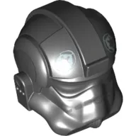 Helmet AT-AT / Tie Pilot, Silver Imperial Pilot Logo Print