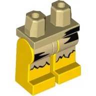 Hips and Yellow Legs with Black and Tan Animal Skin Loincloth Print