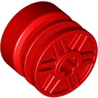 Wheel 18mm x 14mm with Axle Hole, Fake Bolts and Shallow Spokes