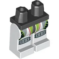 Hips and White Legs with Lime Stripes and Silver Kneepads Print