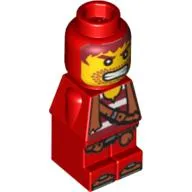 Microfig Pirate Plank Pirate Red