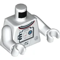 Torso Shuttle Adventure Logo and Equipment with 'AEJ-581', Front and Back Print, White Arms and Hands