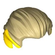 Hair Swept Back with Pointy Ears Yellow Print