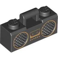 Equipment Radio / Boom Box with Handle and Gold Trim Print