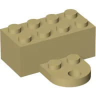 Brick Magnet 2 x 4 with Round Plate 2 x 2