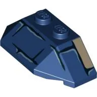 Wedge Sloped 45° 2 x 4 Triple with Brick Print