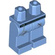 Hips and Medium Blue Legs with Studded Belt and Safety Pins Print