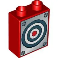 Duplo Brick 1 x 2 x 2 with Target Print