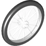 Bicycle Wheel with Black Tire