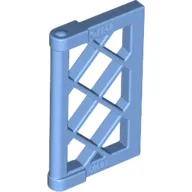 Window 1 x 2 x 3 Pane Latticed with Thick Corner Tabs