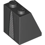 Slope 65° 2 x 2 x 2 with Bottom Tube with Light Bluish Gray Inset Skirt Print