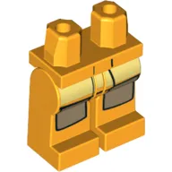 Hips and Bright Light Orange Legs with Fire Suit Print