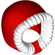 Hood Fur-lined, Short with Red Hood Print