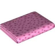 Duplo Blanket 5 x 6 with Dark Pink Stars Print