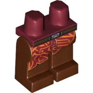 Hips and Reddish Brown Legs with SW Belt and Skirt Print