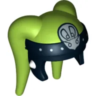 Headdress Twi'lek with Black and Flat Silver Oola Print