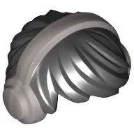 Hair Short Tousled with Headphones Silver Print