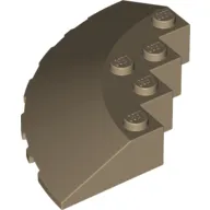 Brick Round Corner 6 x 6 with 33° Slope and Facet Cutout