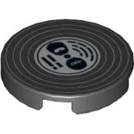Tile Round 2 x 2 with Vinyl Record Print