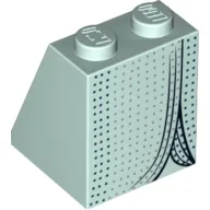 Slope 65° 2 x 2 x 2 with Bottom Tube with Evening Dress with Black and Silver Spots Print