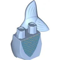 Tail, Mermaid Curved with Silver Scales Print