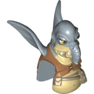 Minifig Head Special, Watto with Vest and Belt Print