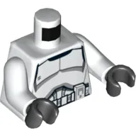 Torso Clone Trooper Armour Print, White Arms, Black Hands