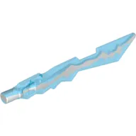 Weapon Sword with Jagged Edges and Marbled White Pattern